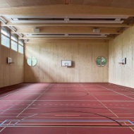 Blick in die Turnhalle der Kantonsschule Uetikon am See