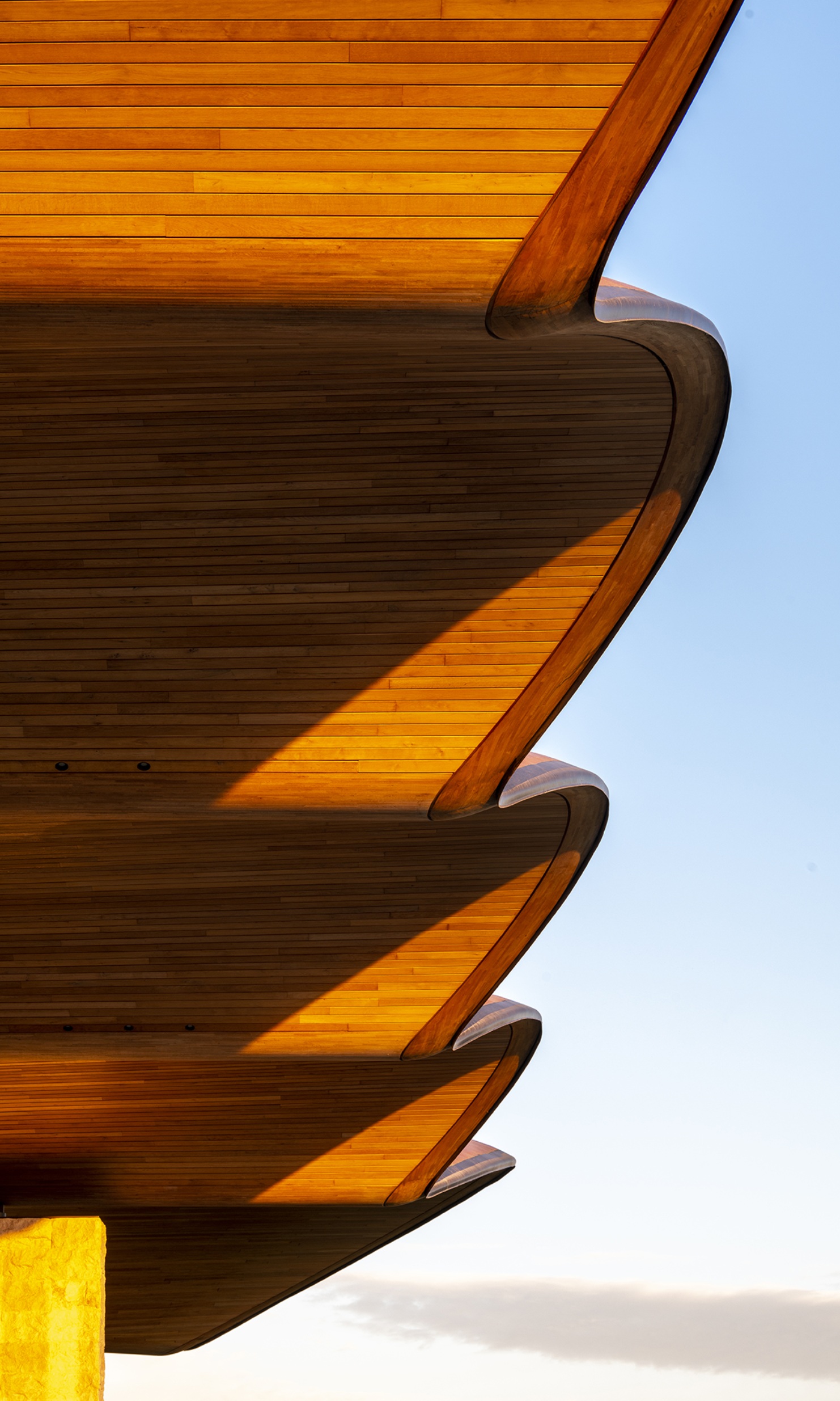 Detailed view of the private villa roof structure in Bodrum