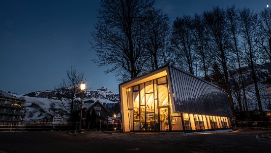 Flower shop at night