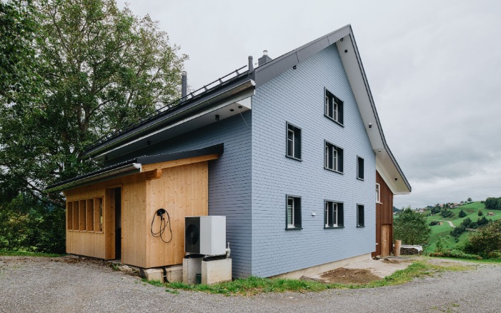 Seitenansicht des umgebauten Appenzellerhauses