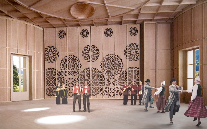 Visualisation de l'intérieur de la maison du son