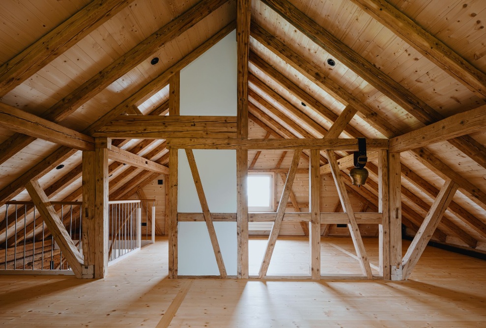 Dachstuhl des umgebauten Einfamilienhauses